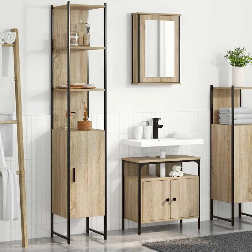 Ensemble de mobilier de salle de bain 3 pc Chêne Sonoma - XIOS