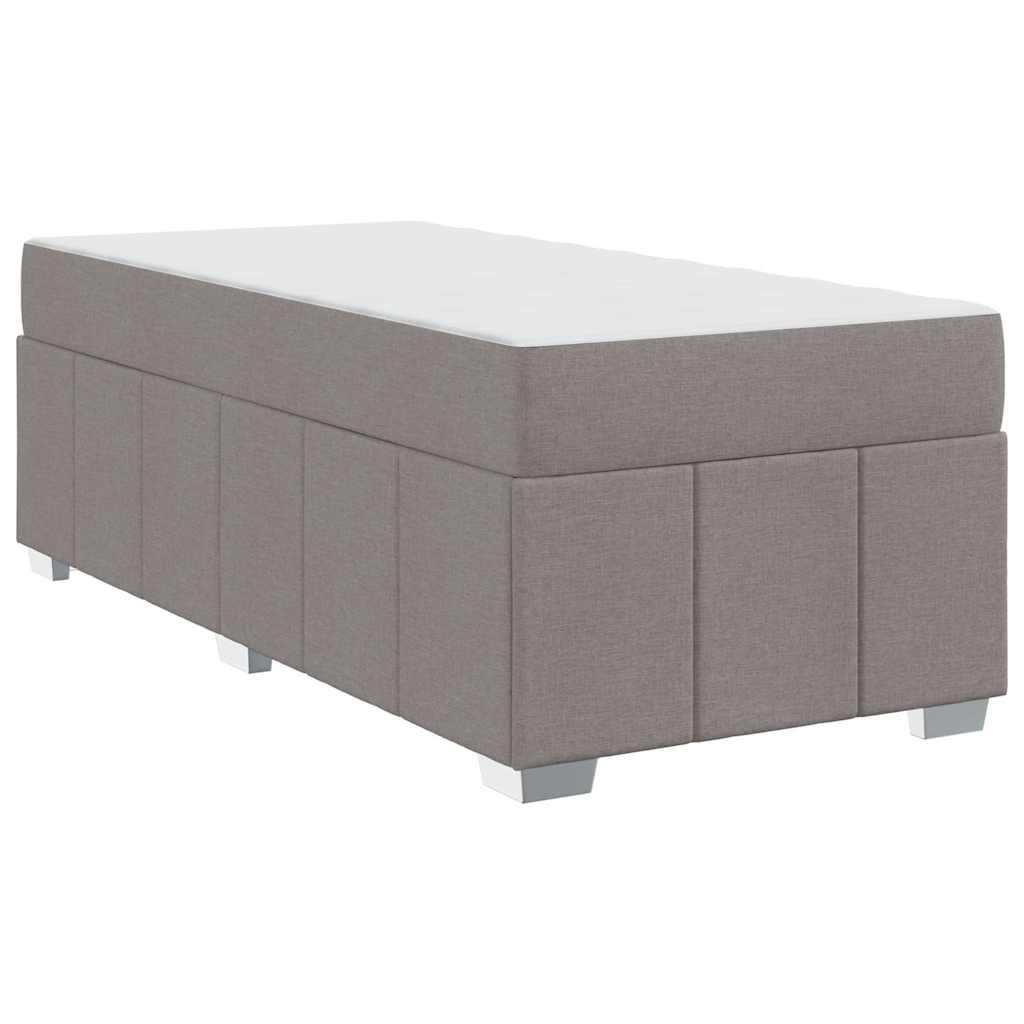 Cadre de lit avec matelas Taupe 80 x 200 cm tissu - XIOS