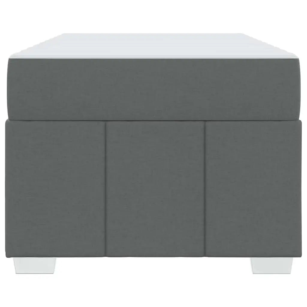 Cadre de lit avec matelas Gris foncé 90 x 200 cm tissu - XIOS