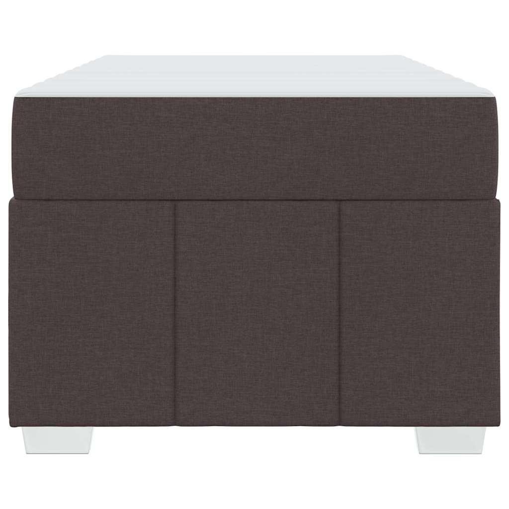 Cadre de lit avec matelas Marron foncé 90 x 200 cm tissu - XIOS