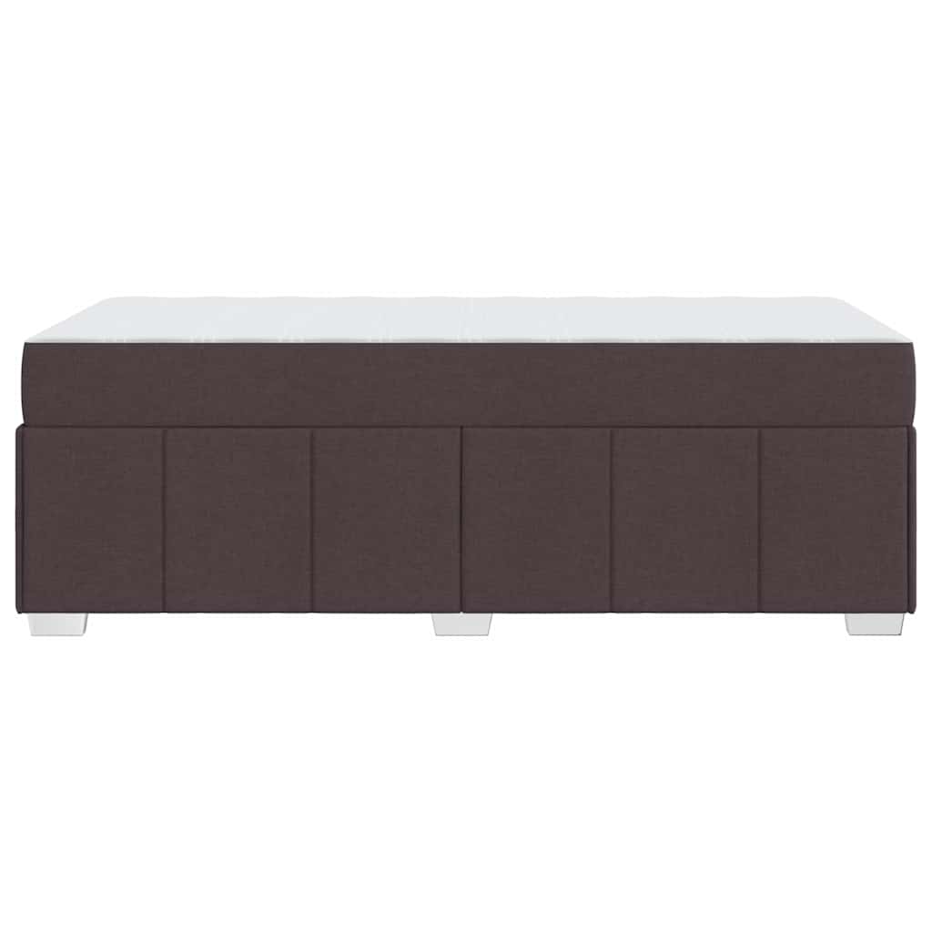 Cadre de lit avec matelas Marron foncé 90 x 200 cm tissu - XIOS