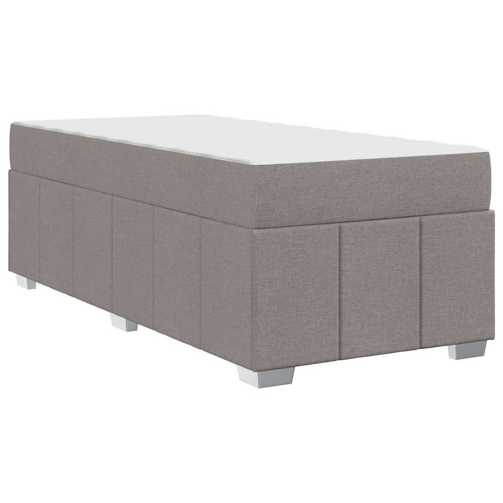 Cadre de lit avec matelas Taupe 100 x 200 cm tissu - XIOS