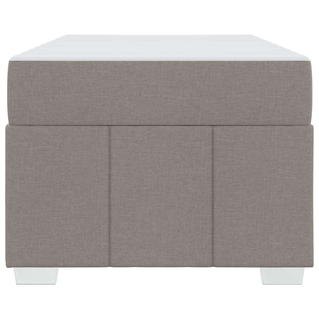 Cadre de lit avec matelas Taupe 100 x 200 cm tissu - XIOS