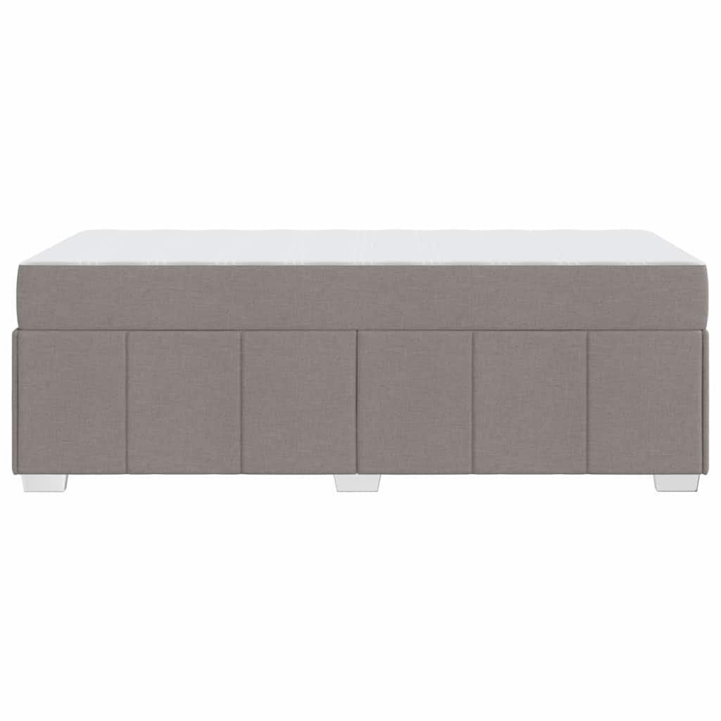Cadre de lit avec matelas Taupe 100 x 200 cm tissu - XIOS