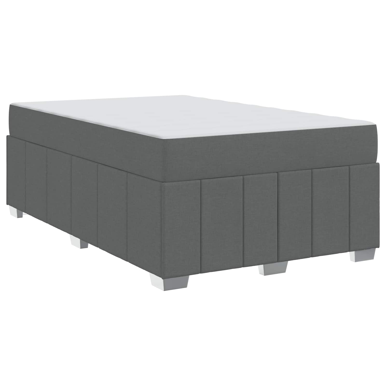 Cadre de lit avec matelas Gris foncé 120 x 200 cm tissu - XIOS