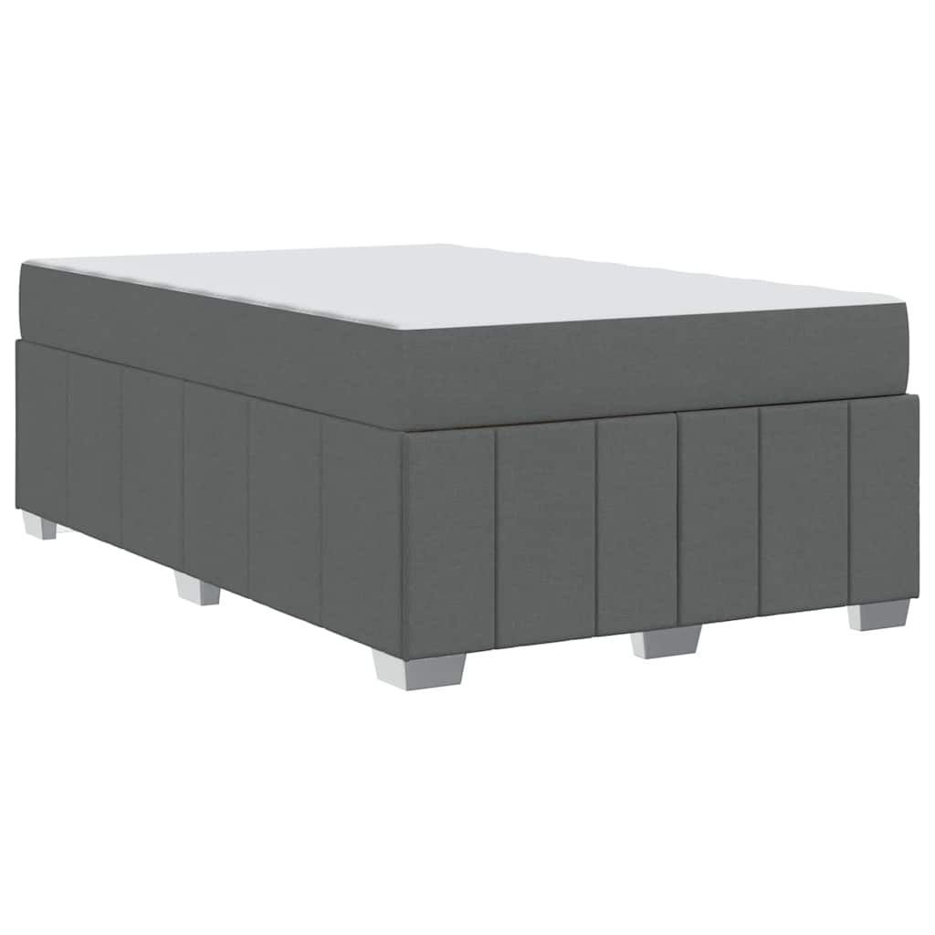 Cadre de lit avec matelas Gris foncé 120 x 200 cm tissu - XIOS