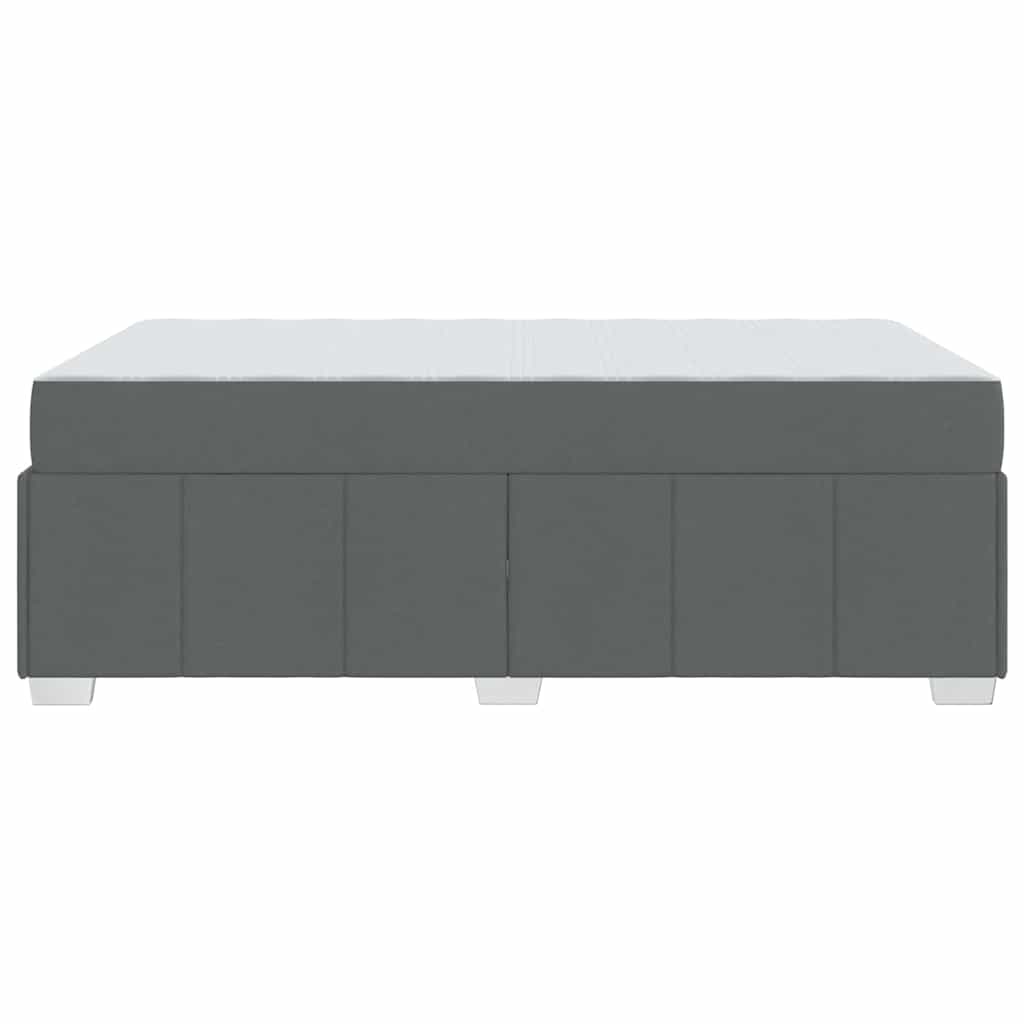 Cadre de lit avec matelas Gris foncé 120 x 200 cm tissu - XIOS