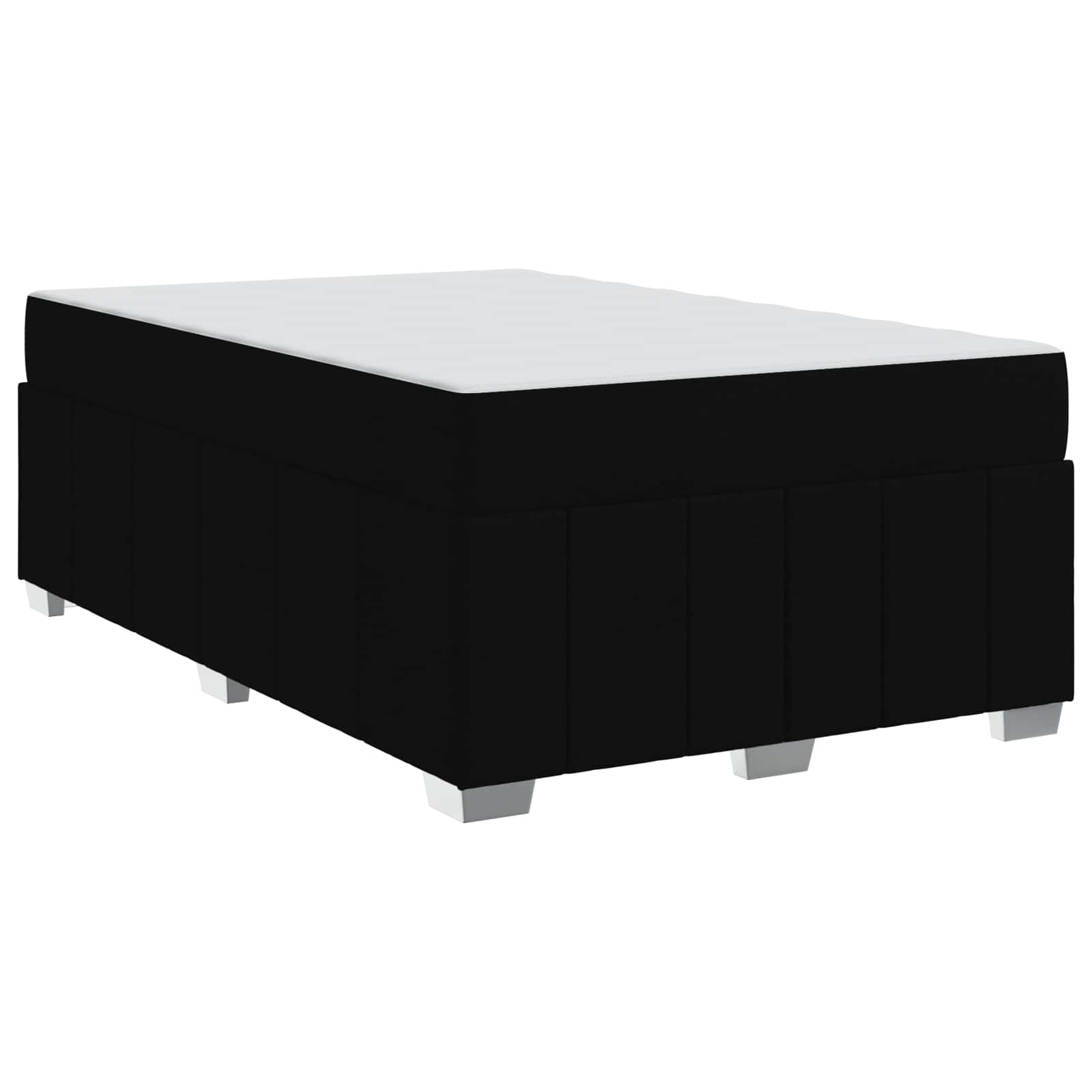 Cadre de lit avec matelas Noir 120 x 200 cm tissu - XIOS