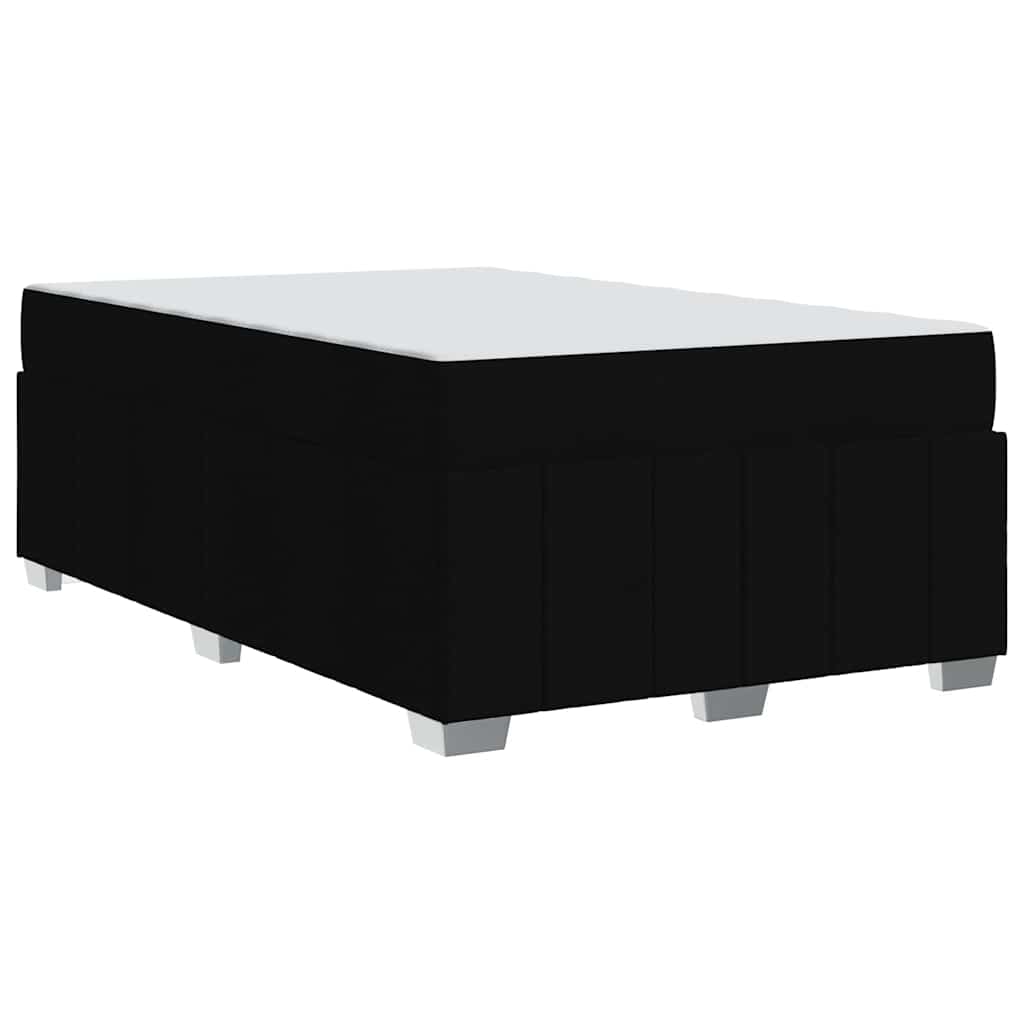 Cadre de lit avec matelas Noir 120 x 200 cm tissu - XIOS