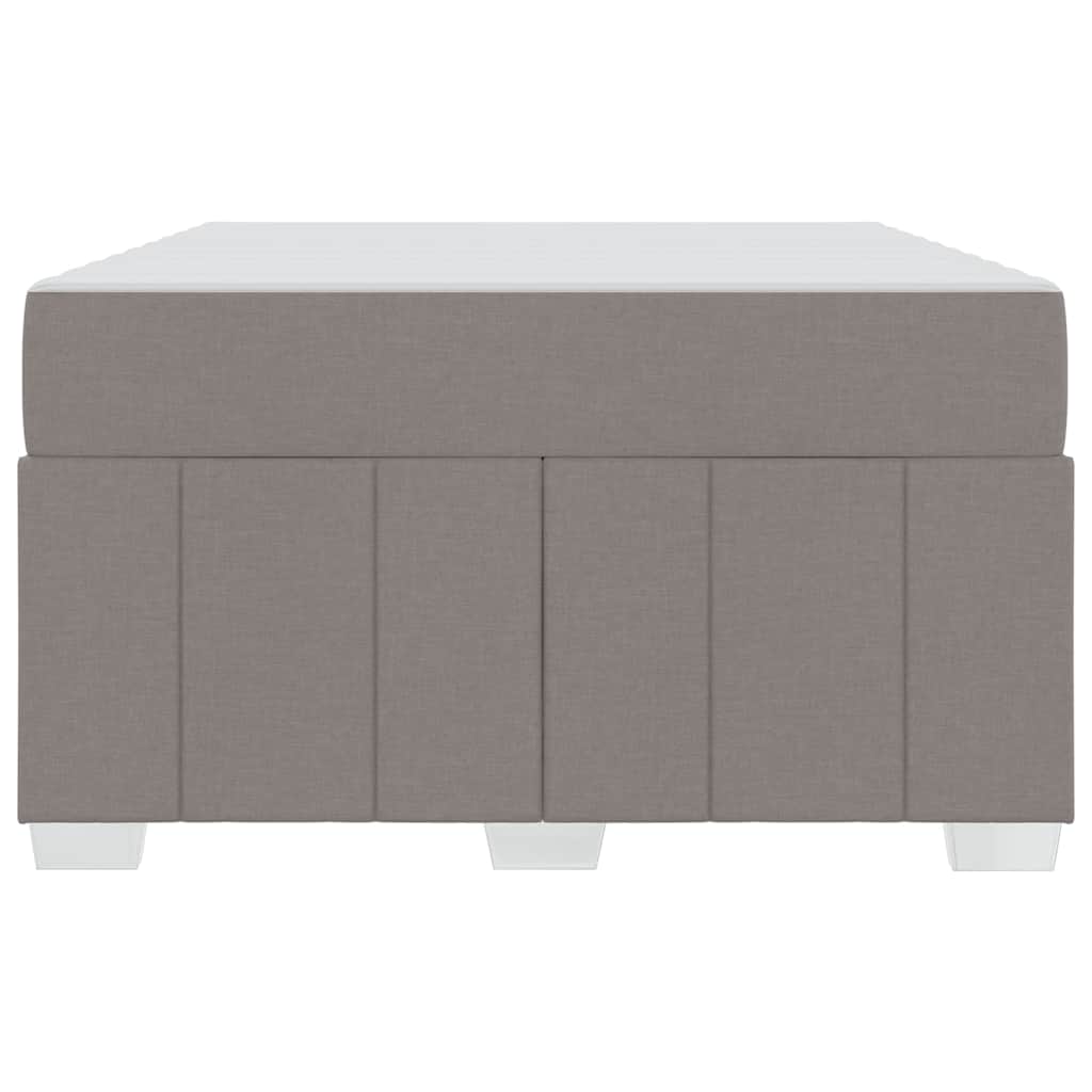Cadre de lit avec matelas Taupe 120 x 200 cm tissu