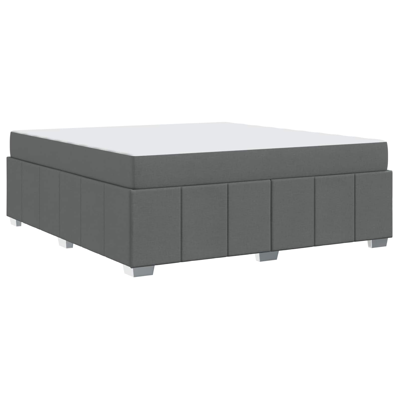 Cadre de lit avec matelas Gris foncé 180 x 200 cm tissu - XIOS