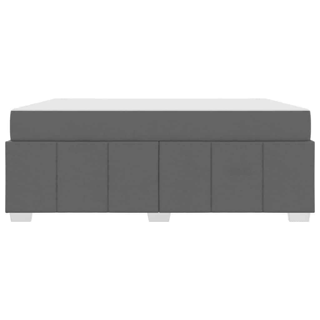 Cadre de lit avec matelas Gris foncé 180 x 200 cm tissu - XIOS