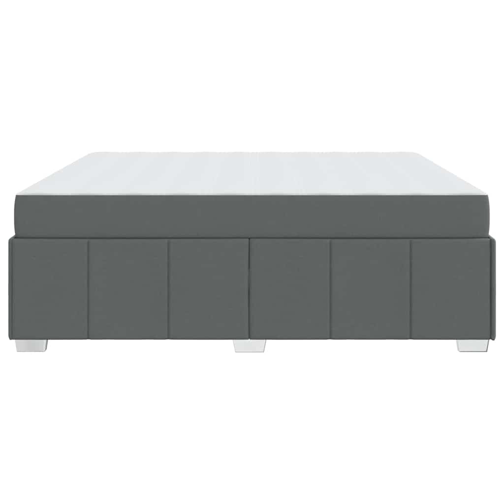 Cadre de lit avec matelas Gris foncé 180 x 200 cm tissu - XIOS