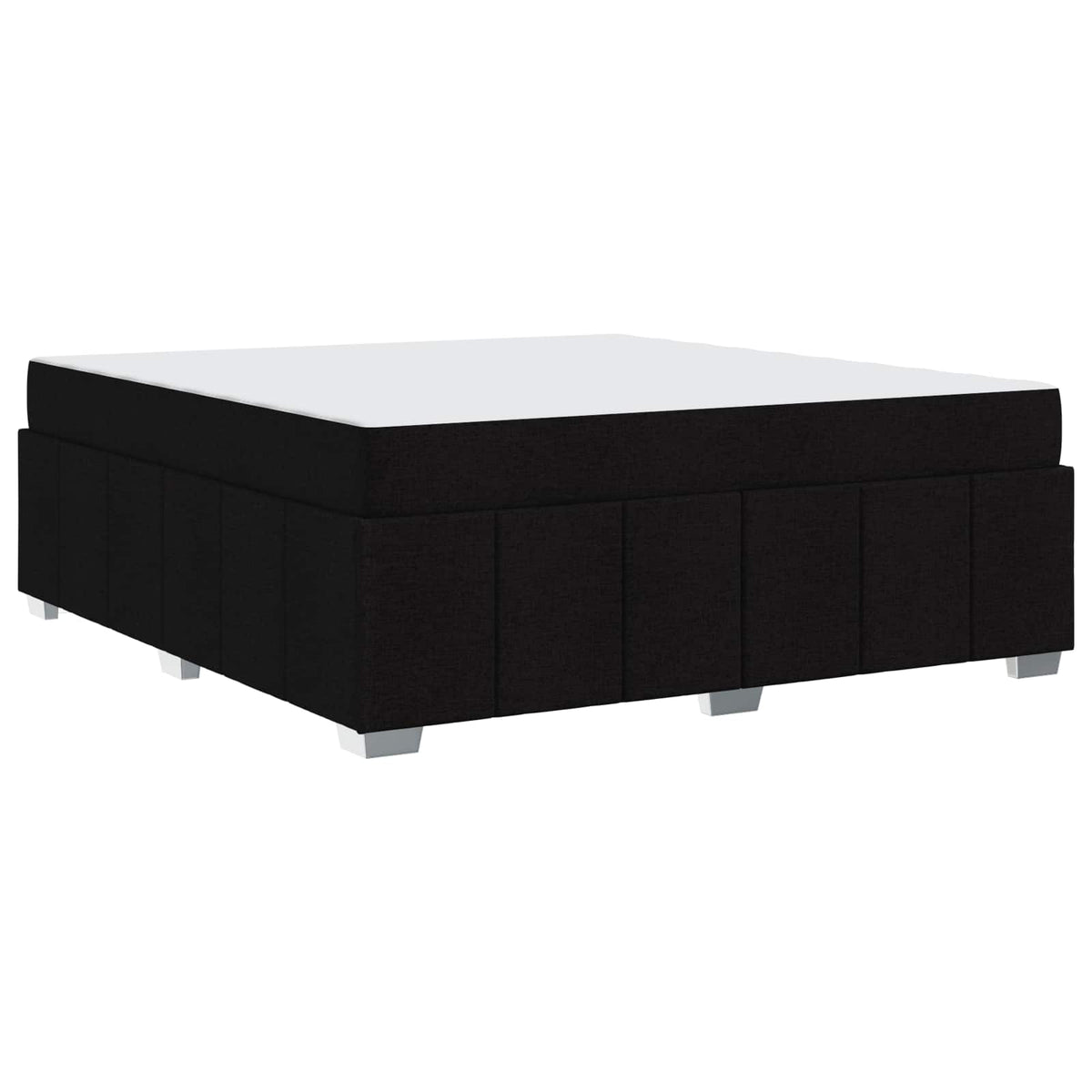 Cadre de lit avec matelas Noir 180 x 200 cm tissu