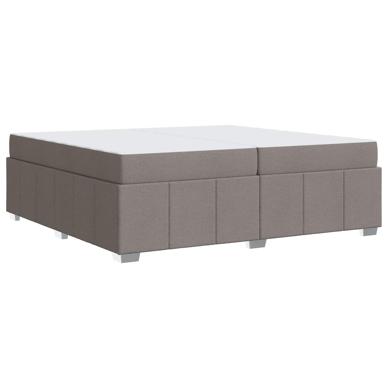 Cadre de lit avec matelas Taupe 200 x 200 cm tissu - XIOS