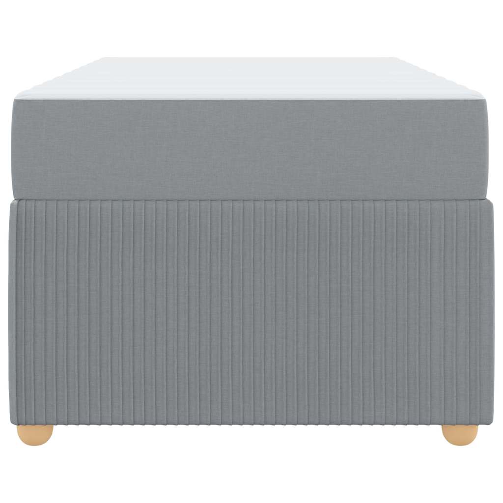Cadre de lit avec matelas Gris clair 80 x 200 cm tissu - XIOS
