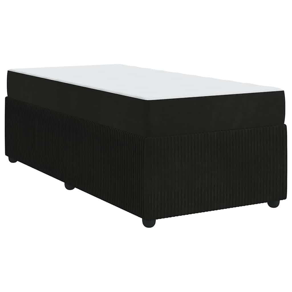 Cadre de lit avec matelas avec matelas Noir 90 x 190 cm Velours - XIOS