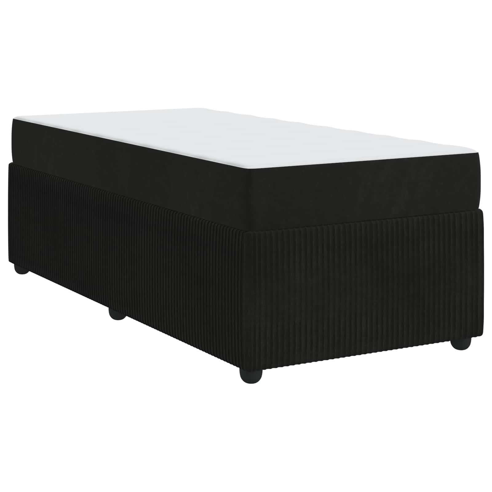 Cadre de lit Noir 90 x 190 cm tissu
