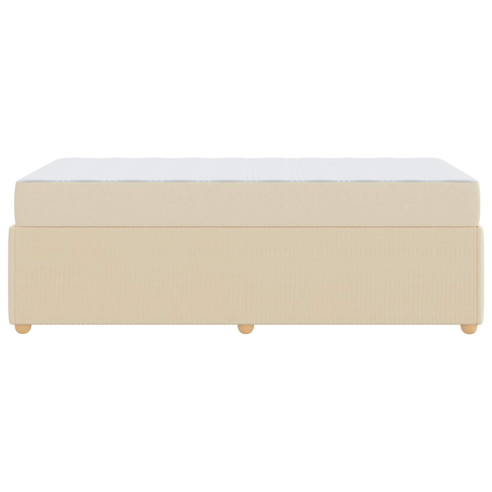 Cadre de lit avec matelas Crème 90 x 200 cm tissu - XIOS
