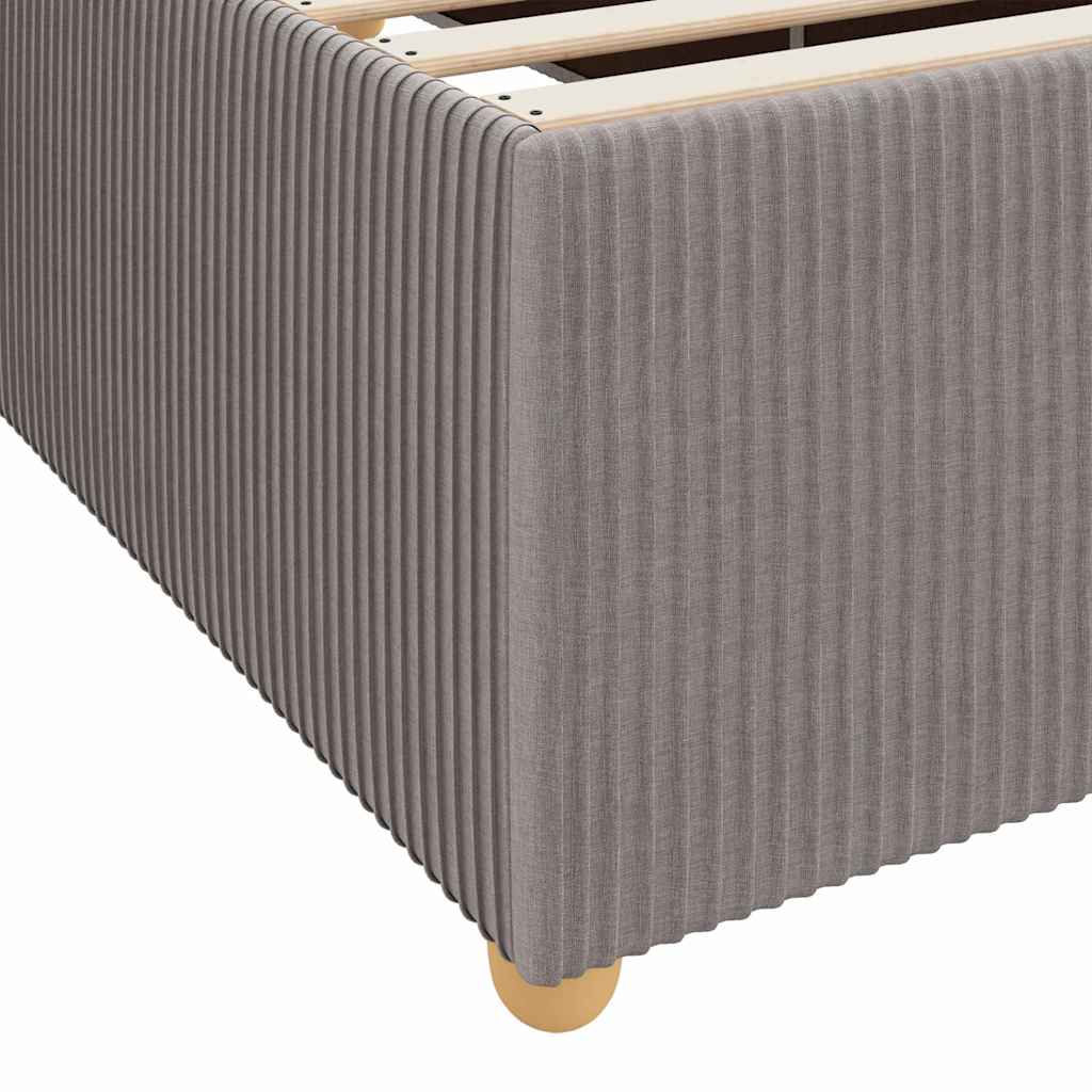 Cadre de lit avec matelas avec matelas Taupe 100 x 200 cm tissu - XIOS