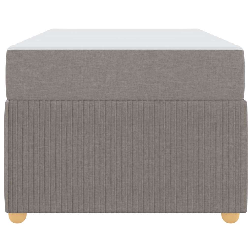 Cadre de lit avec matelas avec matelas Taupe 100 x 200 cm tissu - XIOS