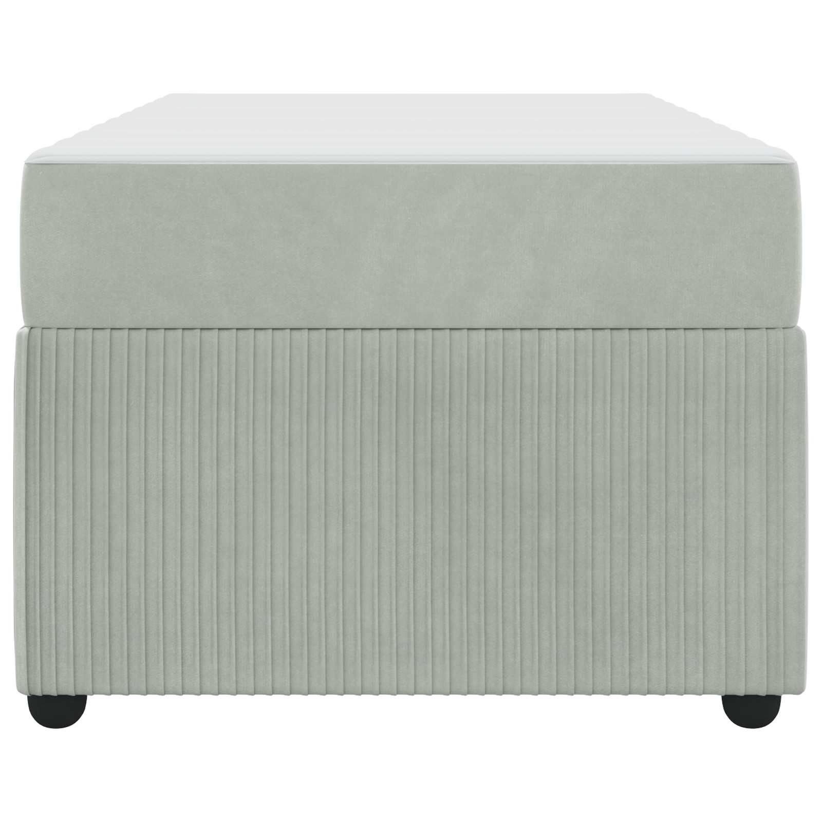 Cadre de lit Gris clair 100 x 200 cm tissu
