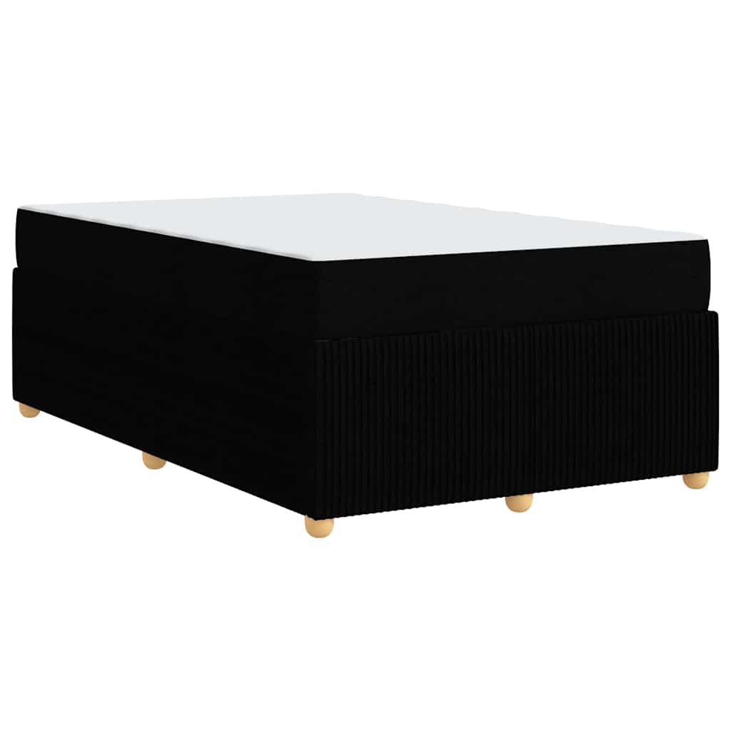 Cadre de lit avec matelas avec matelas Noir 120 x 190 cm tissu - XIOS