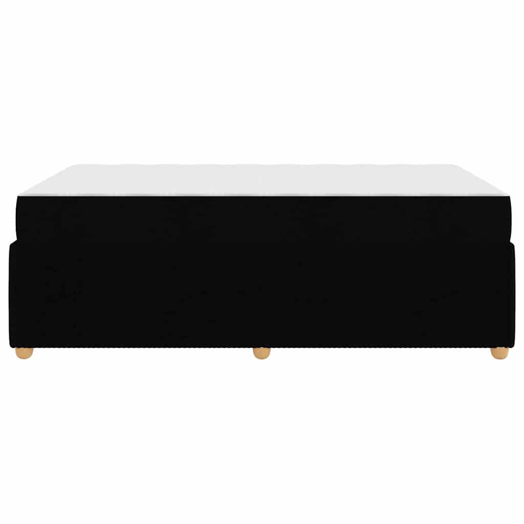 Cadre de lit avec matelas avec matelas Noir 120 x 190 cm tissu - XIOS