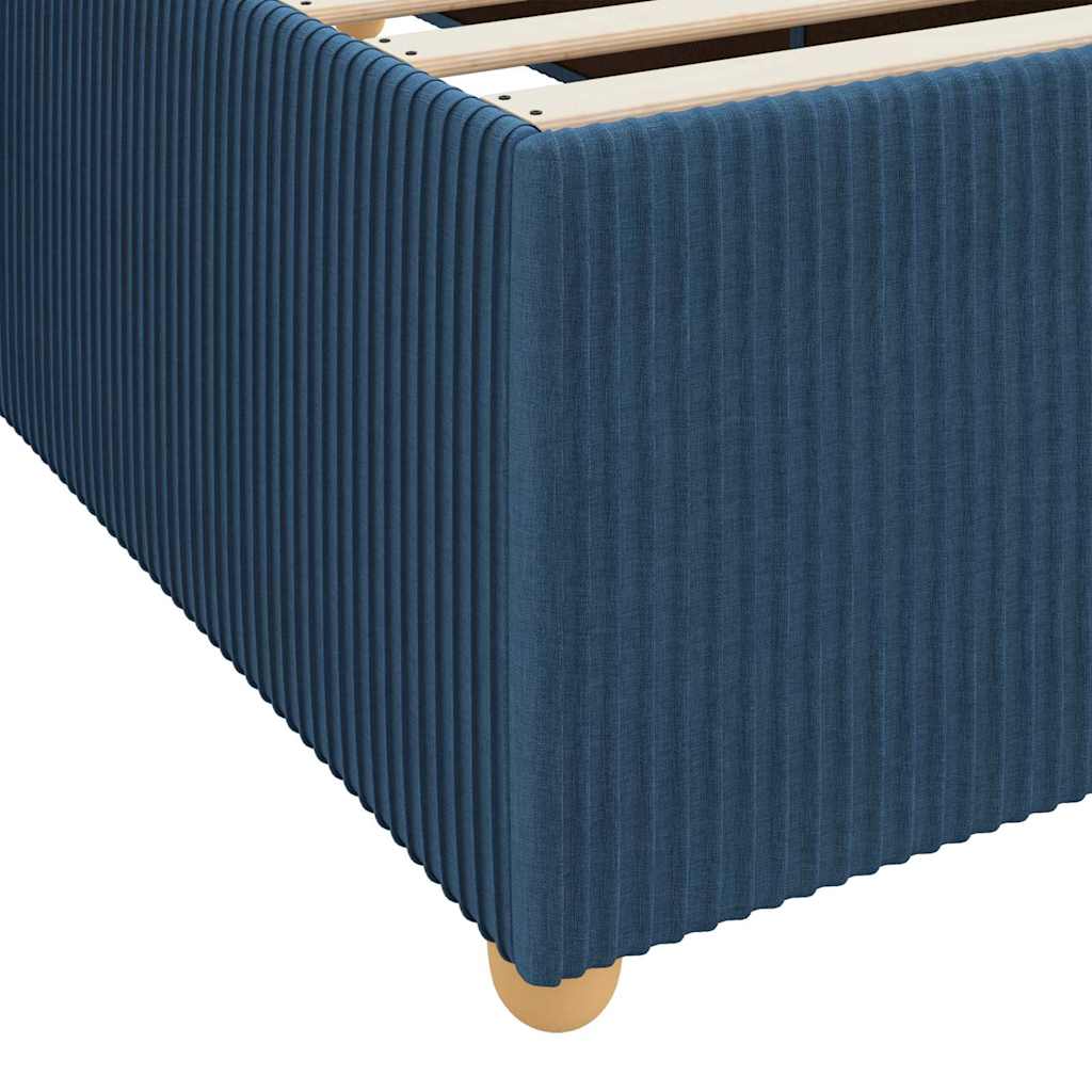 Cadre de lit avec matelas avec matelas Bleu 120 x 190 cm tissu - XIOS