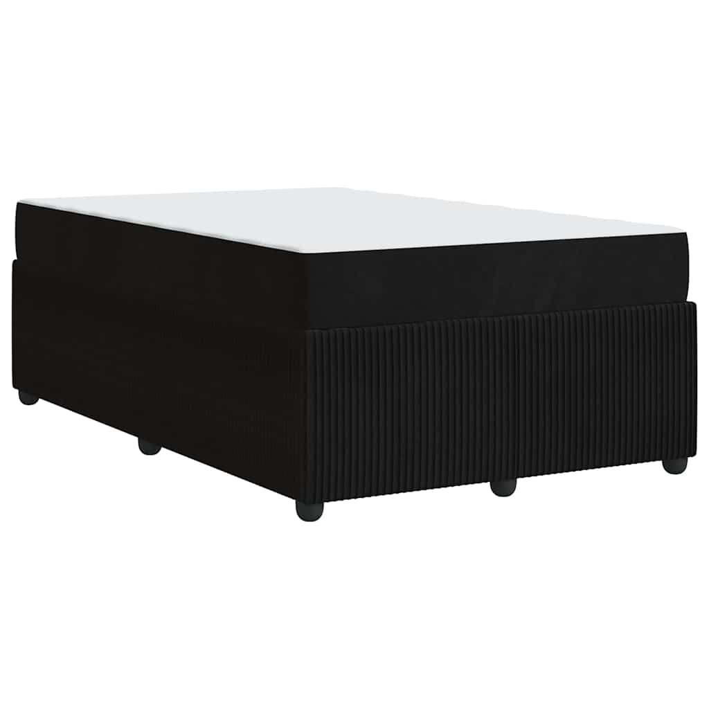 Cadre de lit avec matelas Noir 120 x 190 cm Velours - XIOS