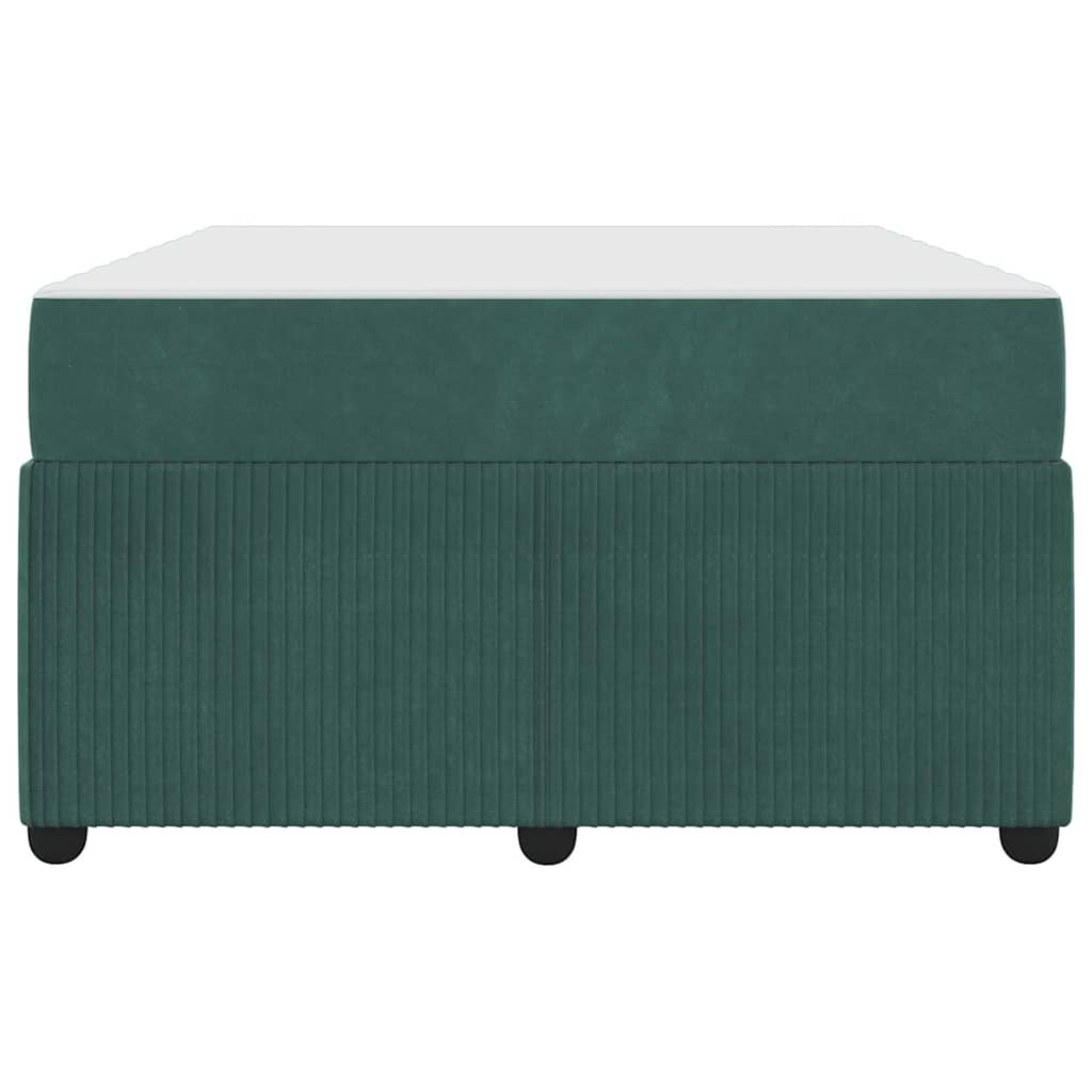 Cadre de lit avec matelas Vert foncé 120 x 190 cm tissu - XIOS