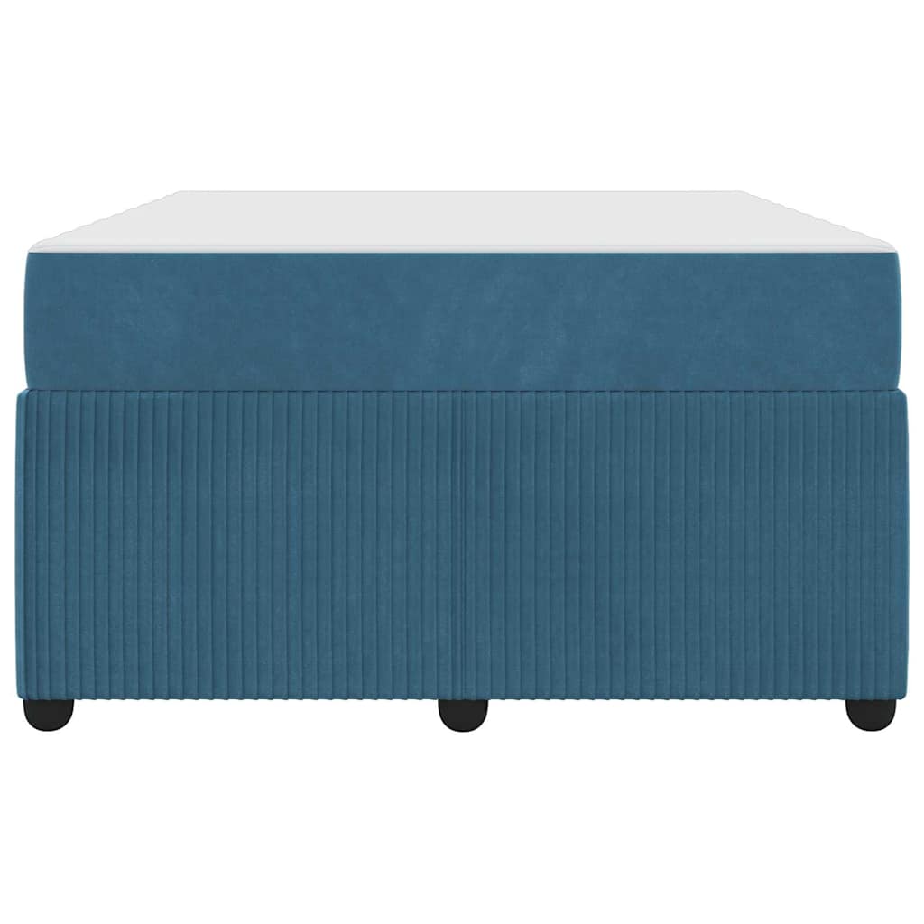 Cadre de lit avec matelas Bleu 120 x 190 cm tissu - XIOS