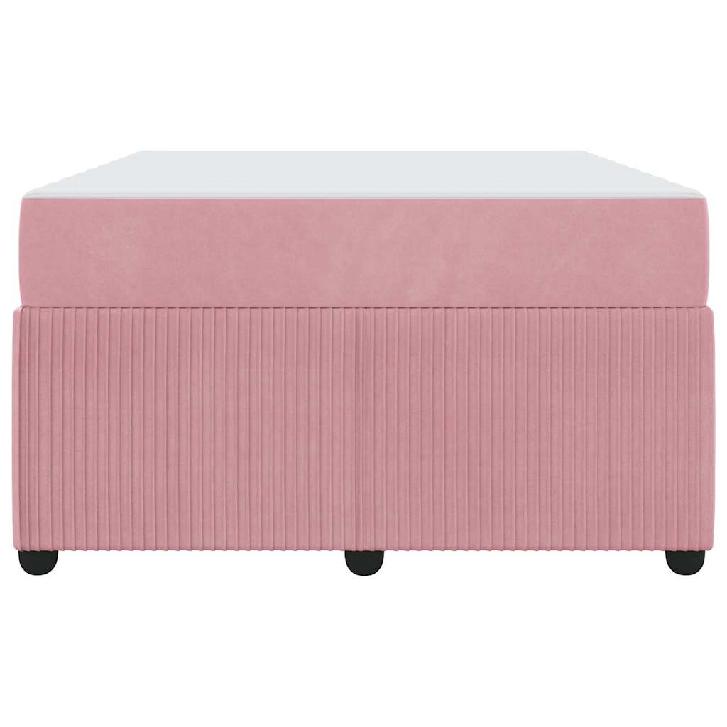 Cadre de lit avec matelas Rose 120 x 190 cm tissu - XIOS