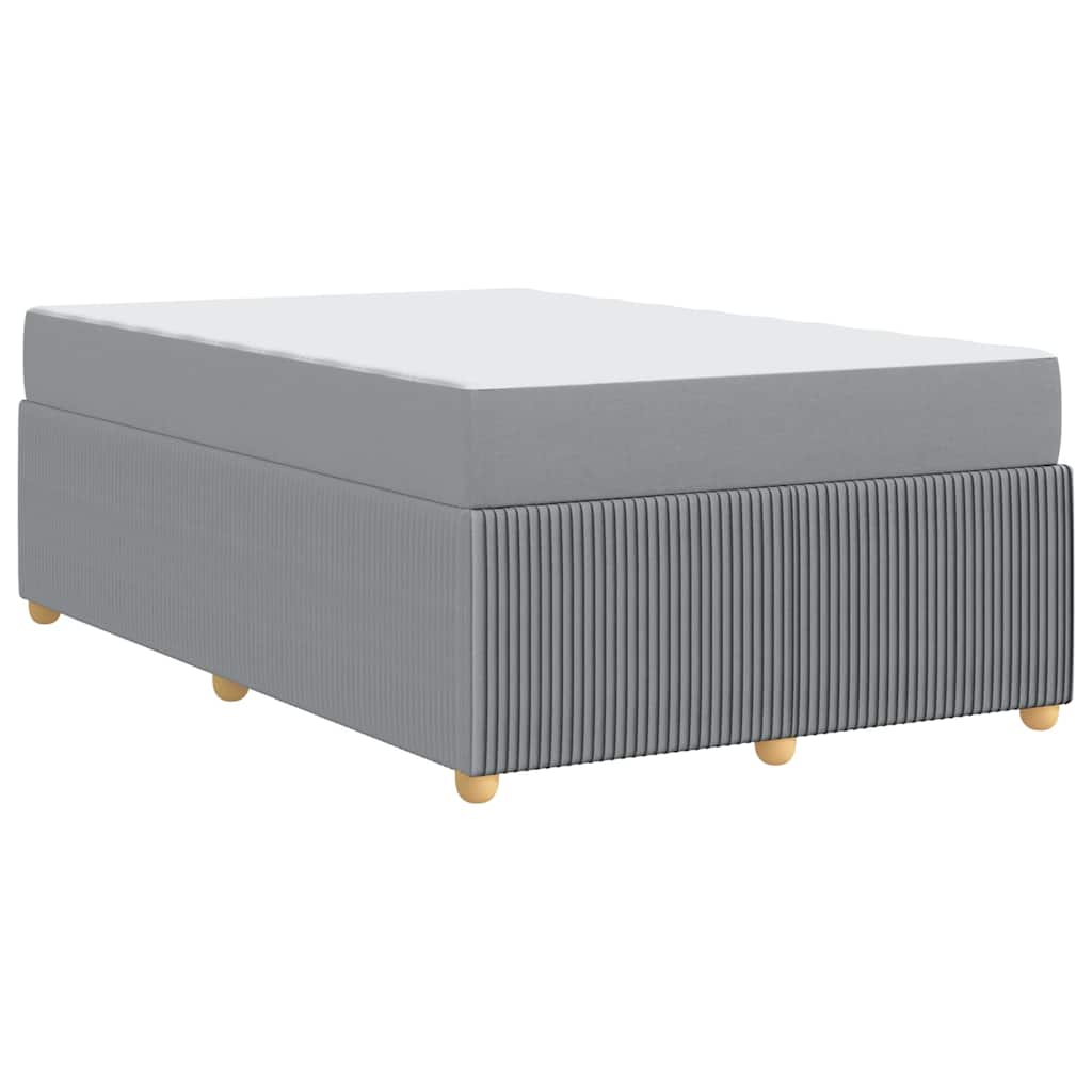 Cadre de lit avec matelas Gris clair 120 x 200 cm tissu - XIOS