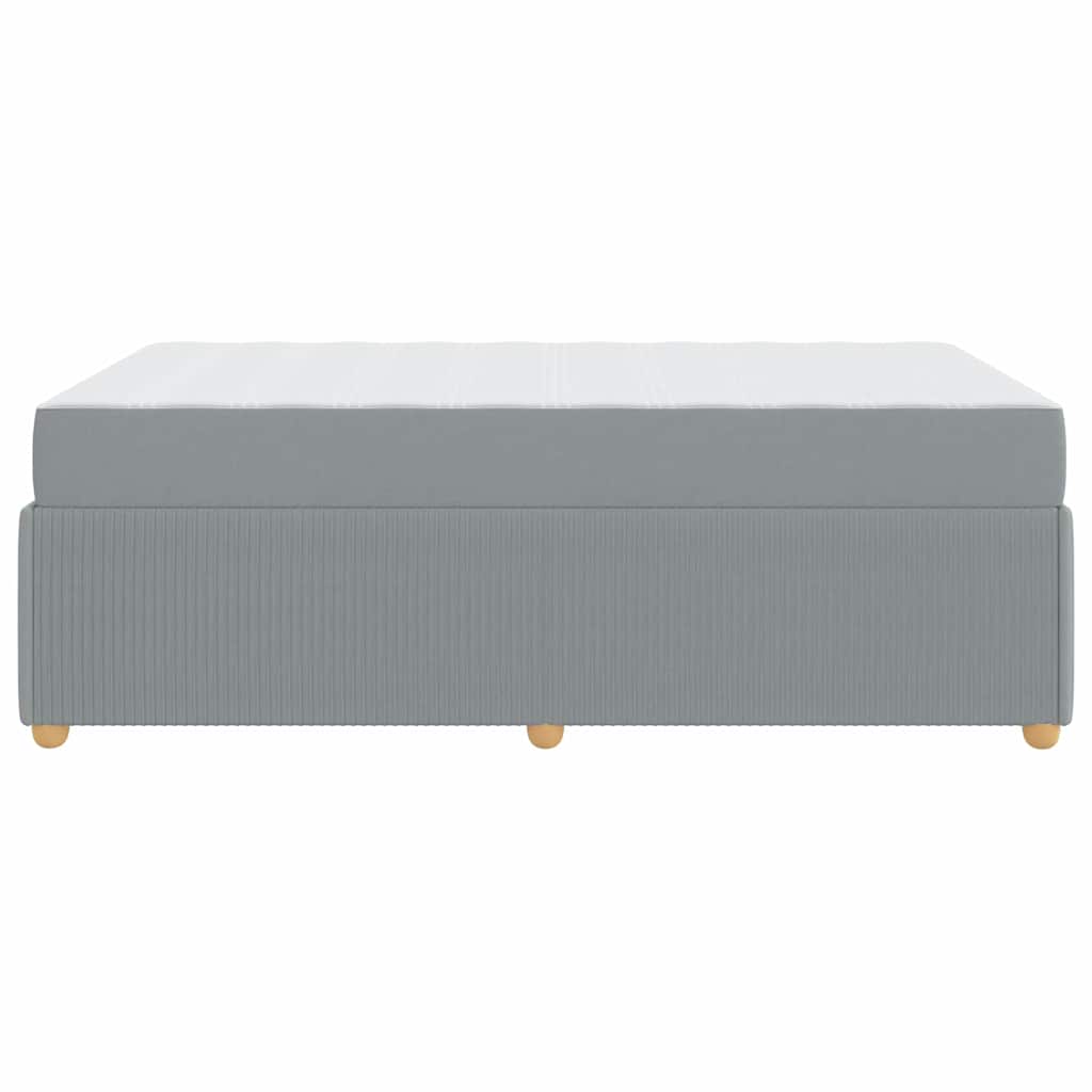 Cadre de lit avec matelas Gris clair 120 x 200 cm tissu - XIOS