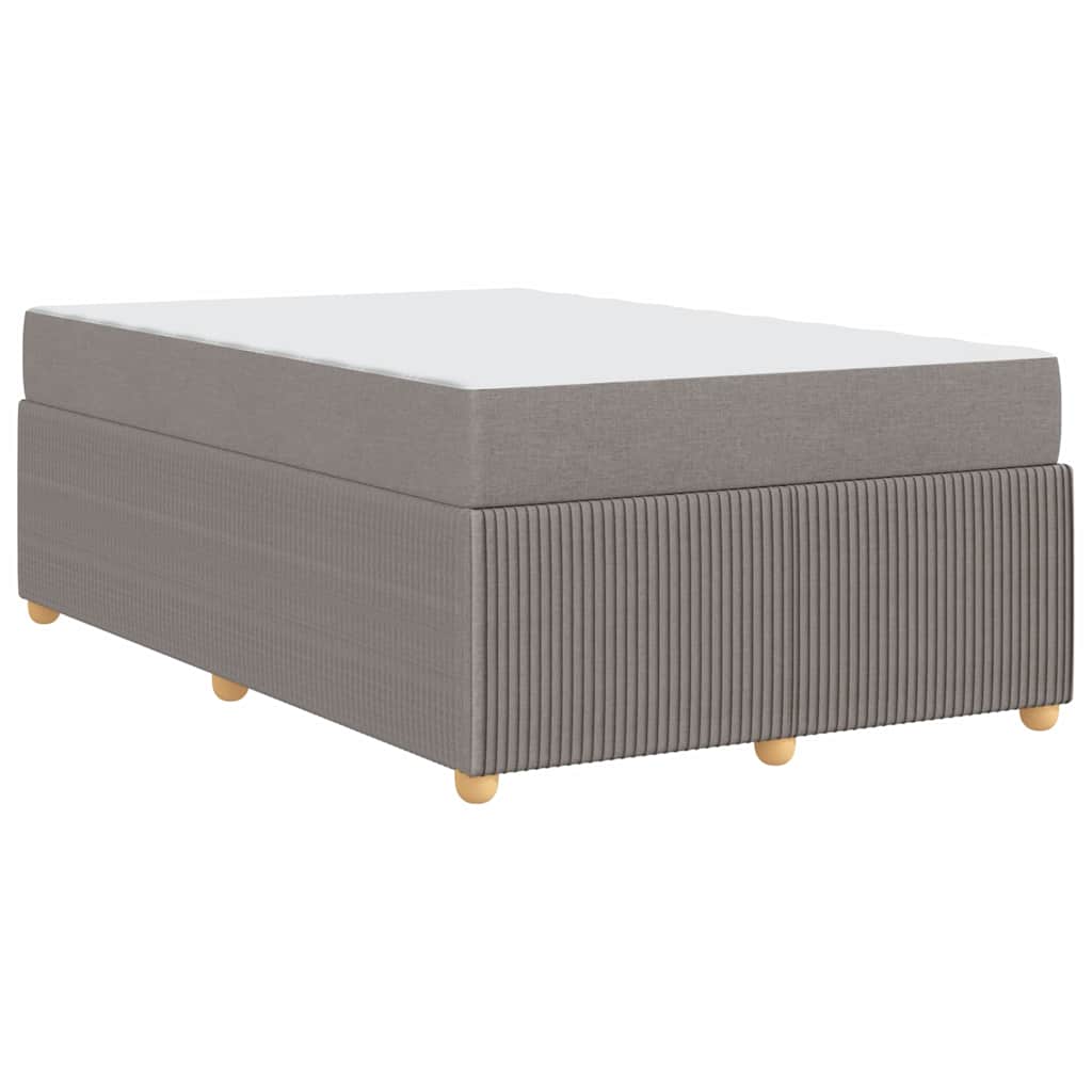 Cadre de lit avec matelas avec matelas Taupe 120 x 200 cm tissu - XIOS