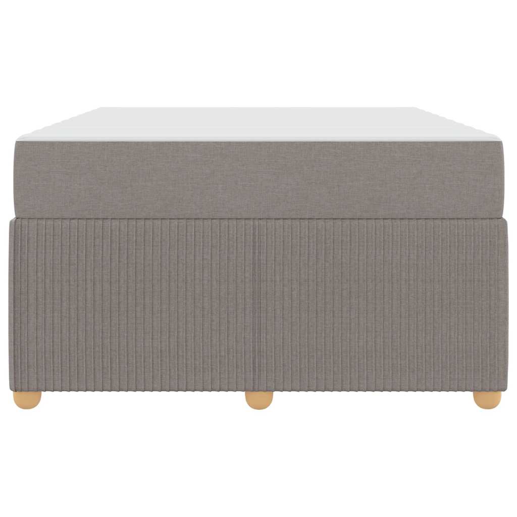 Cadre de lit avec matelas avec matelas Taupe 120 x 200 cm tissu - XIOS