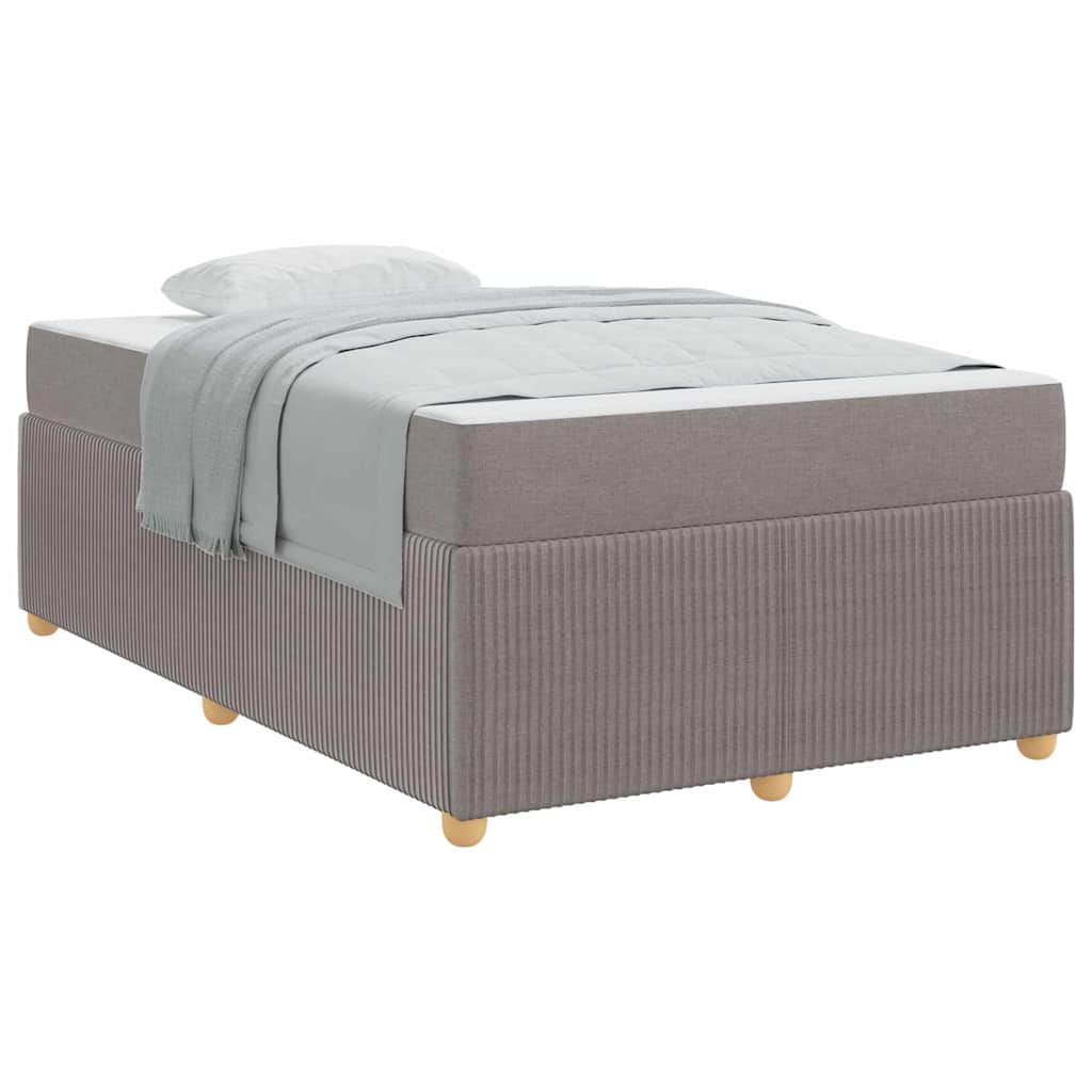 Cadre de lit avec matelas avec matelas Taupe 120 x 200 cm tissu - XIOS