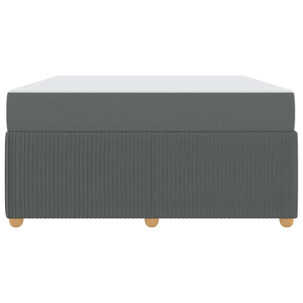 Cadre de lit avec matelas Gris foncé 140 x 200 cm tissu - XIOS