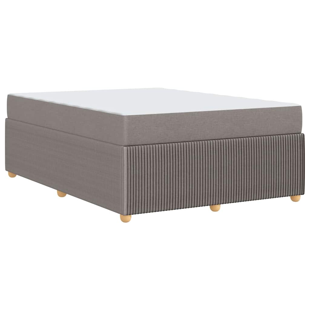 Cadre de lit avec matelas Taupe 140 x 200 cm tissu - XIOS