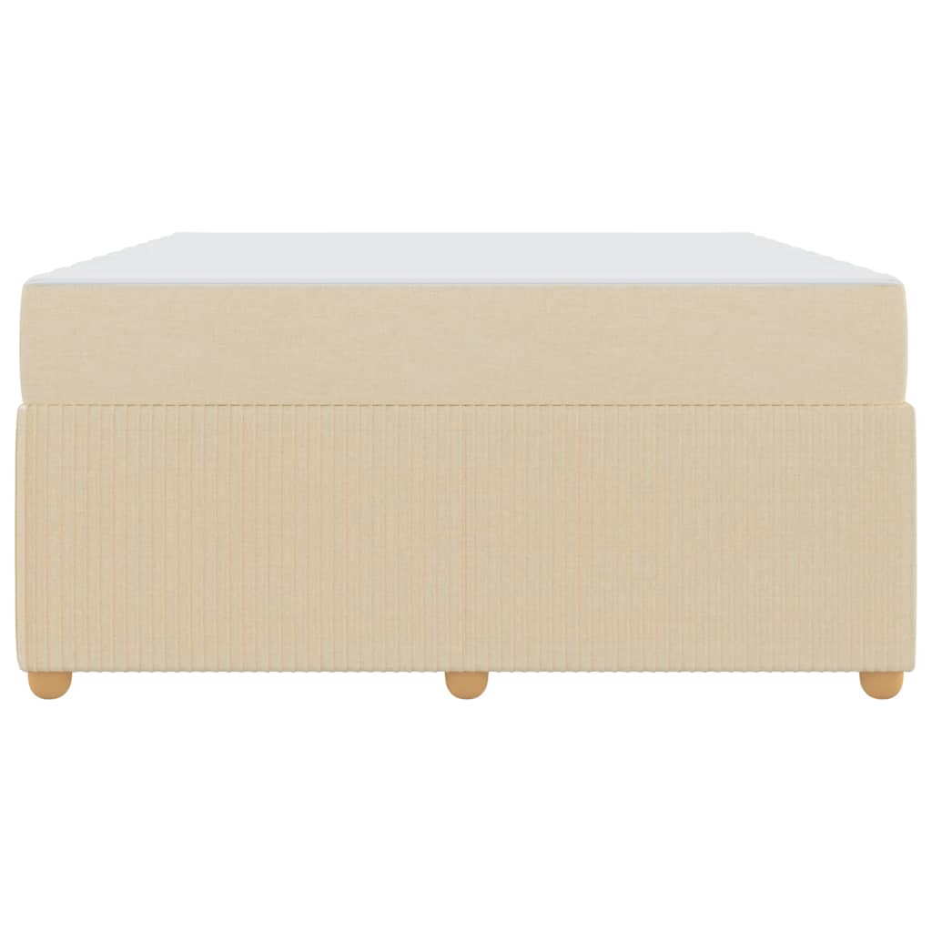 Cadre de lit avec matelas Crème 140 x 200 cm tissu - XIOS