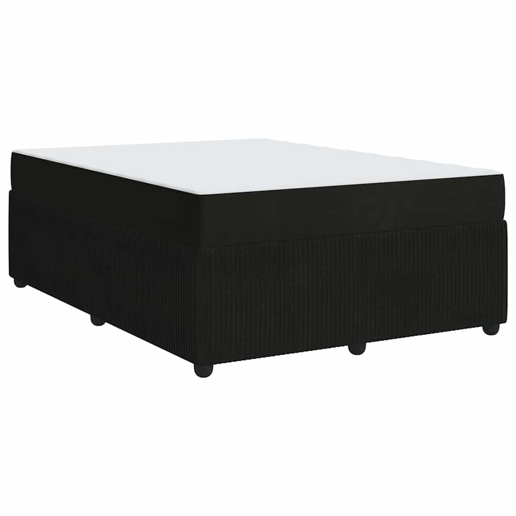 Cadre de lit avec matelas Noir 140 x 200 cm Velours - XIOS