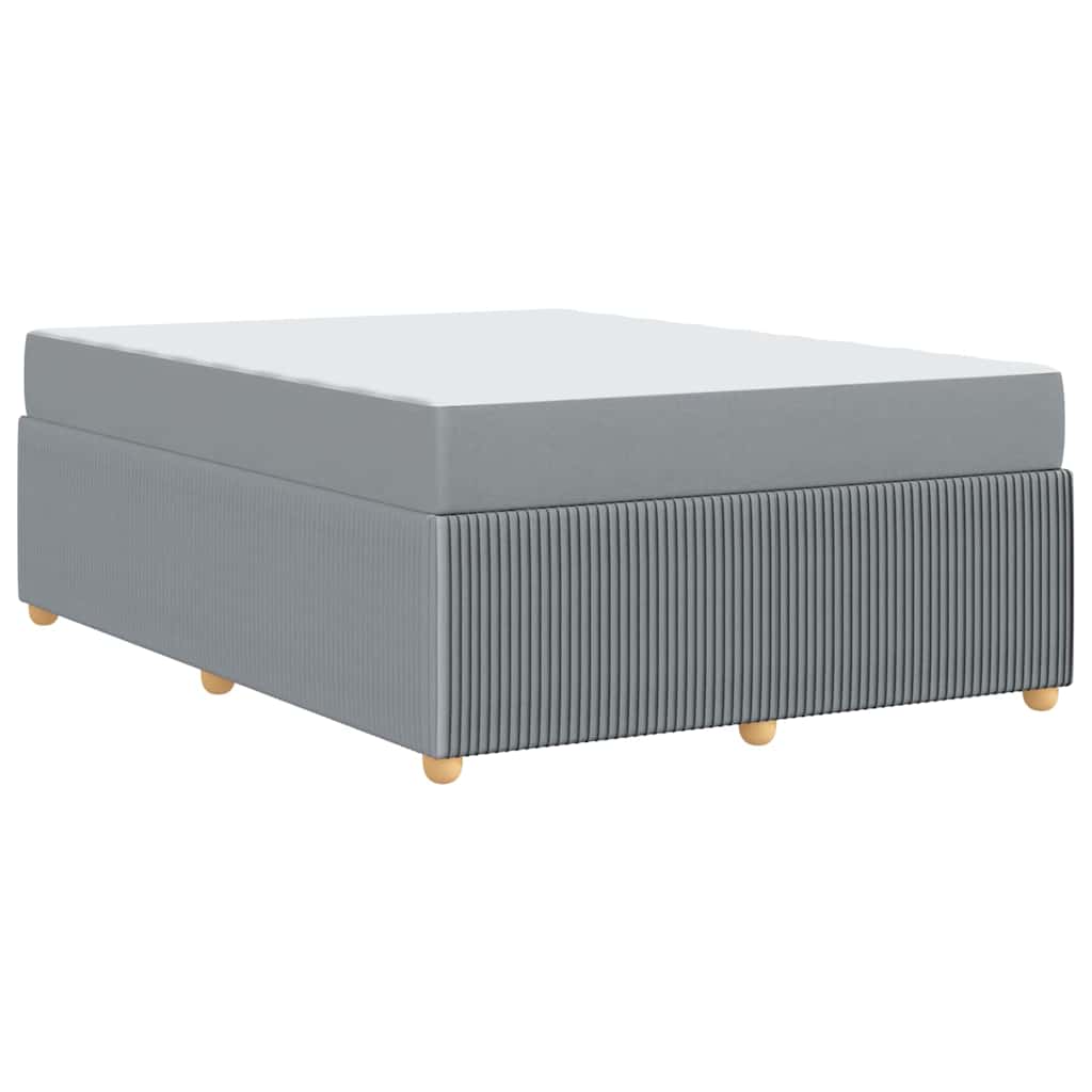 Cadre de lit avec matelas Gris clair 160 x 200 cm tissu - XIOS