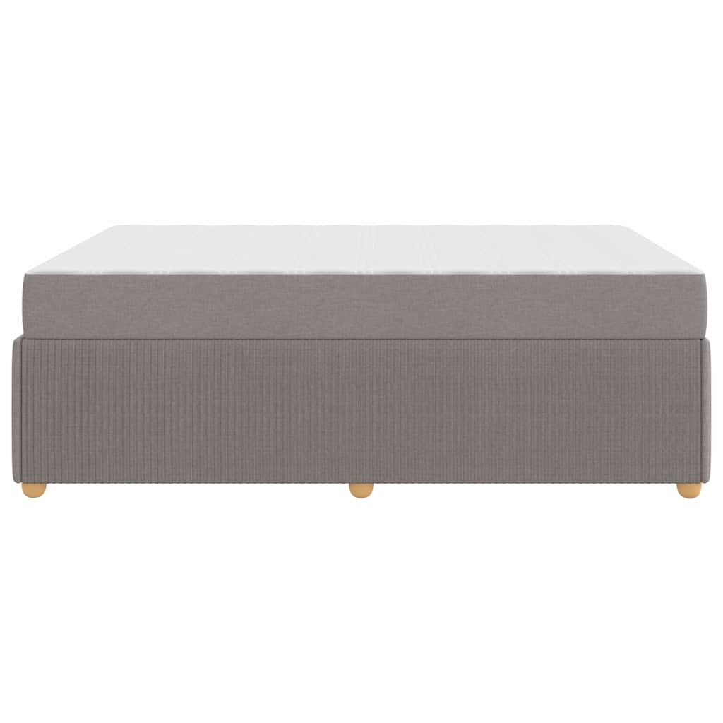 Cadre de lit avec matelas Taupe 160 x 200 cm tissu - XIOS