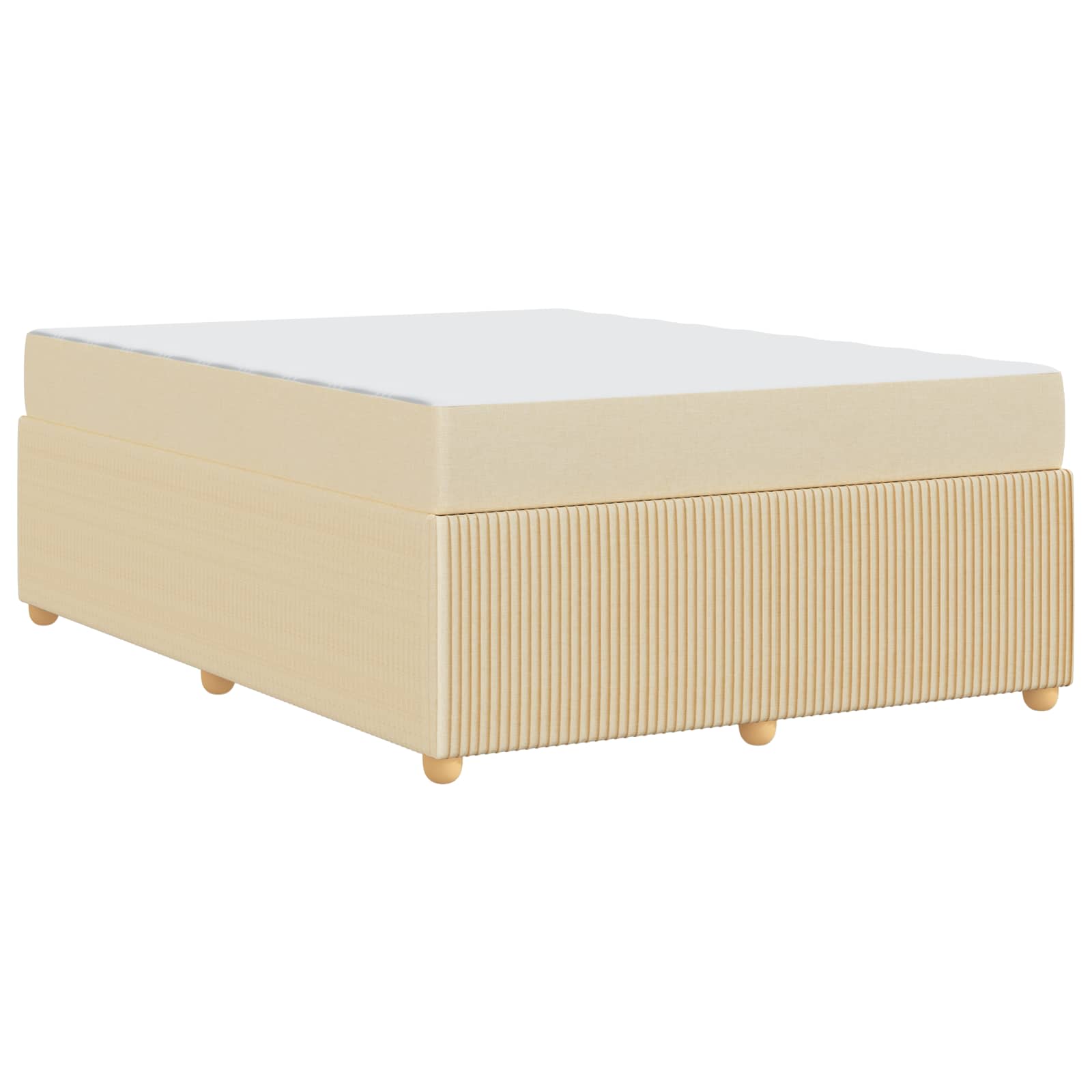 Cadre de lit avec matelas Crème 160 x 200 cm tissu - XIOS