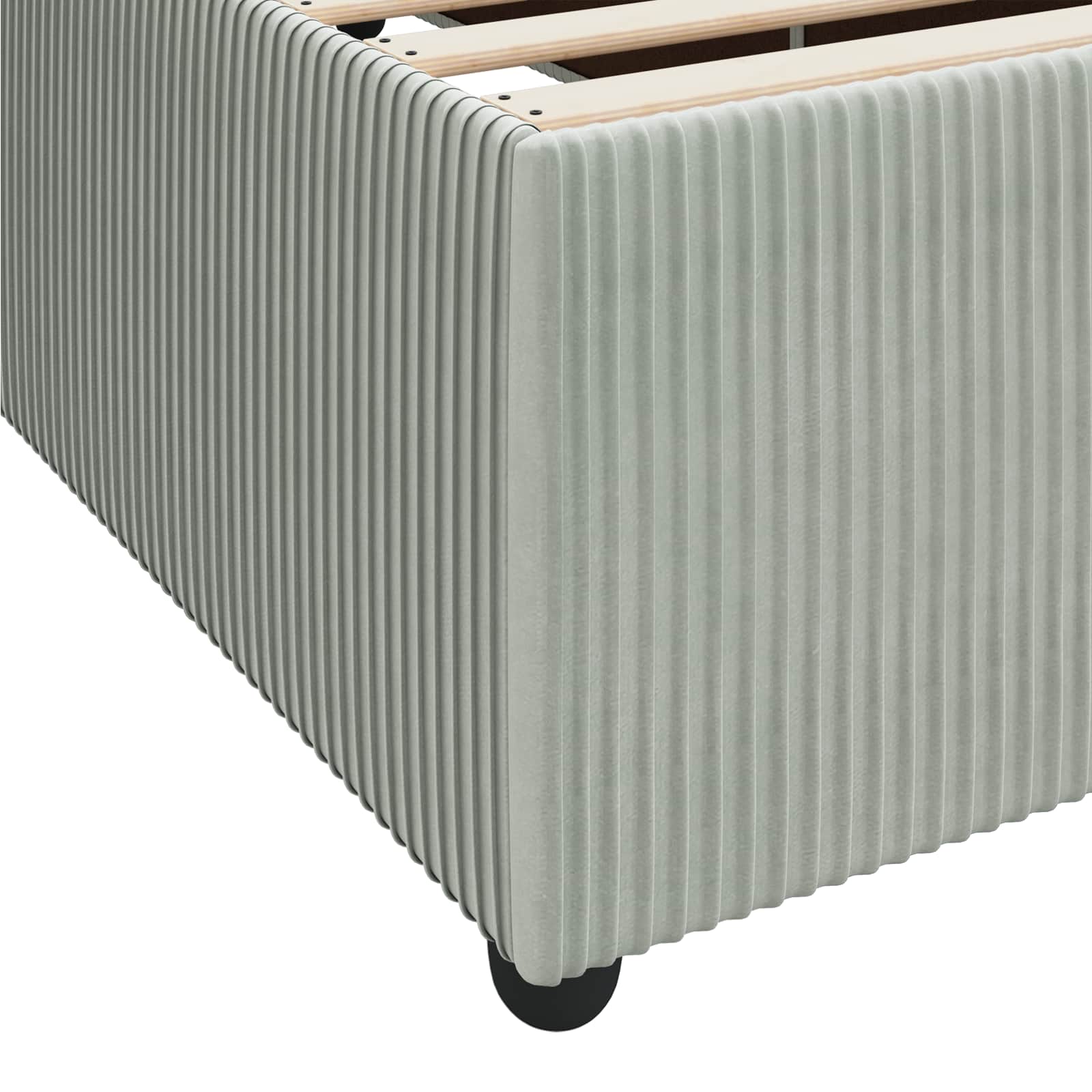 Cadre de lit avec matelas Gris clair 160 x 200 cm tissu - XIOS