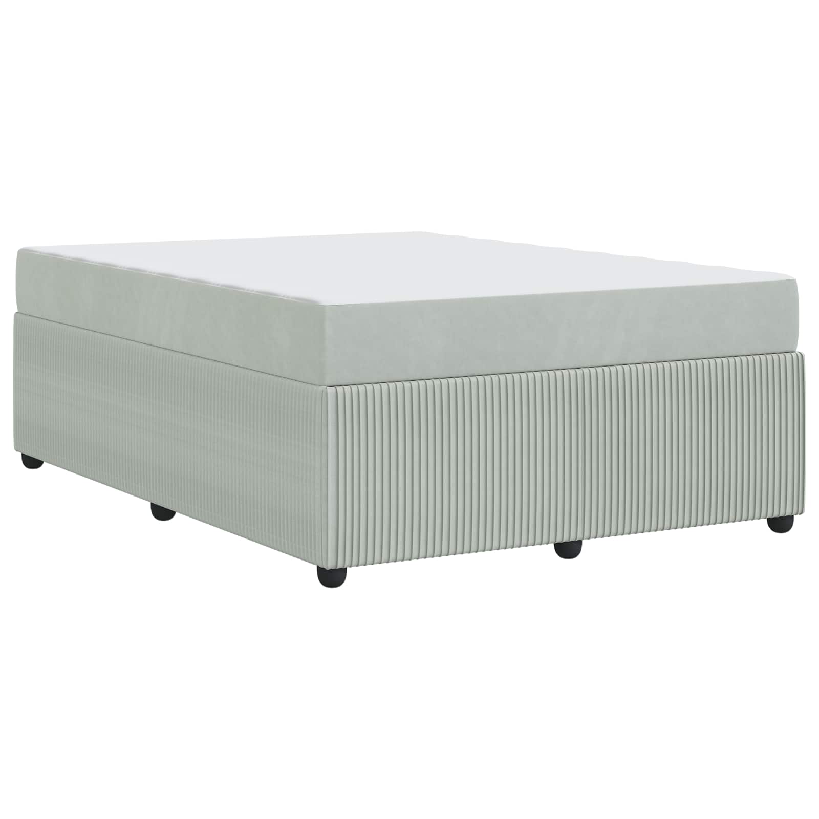 Cadre de lit avec matelas Gris clair 160 x 200 cm tissu - XIOS