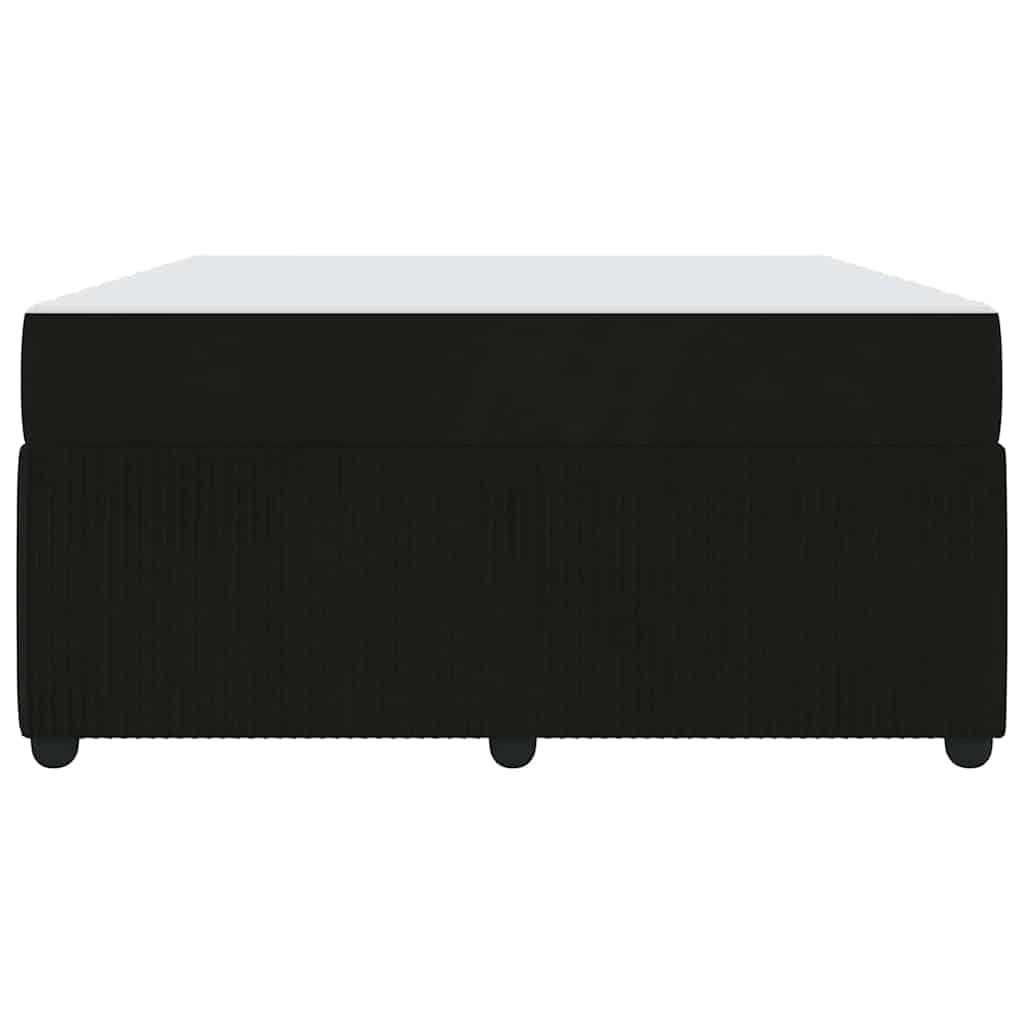 Cadre de lit avec matelas Noir 160 x 200 cm tissu