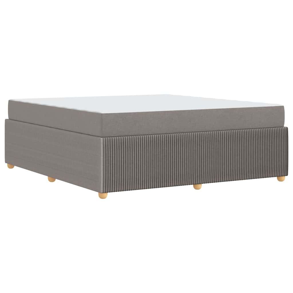 Cadre de lit avec matelas avec matelas Taupe 180 x 200 cm tissu - XIOS