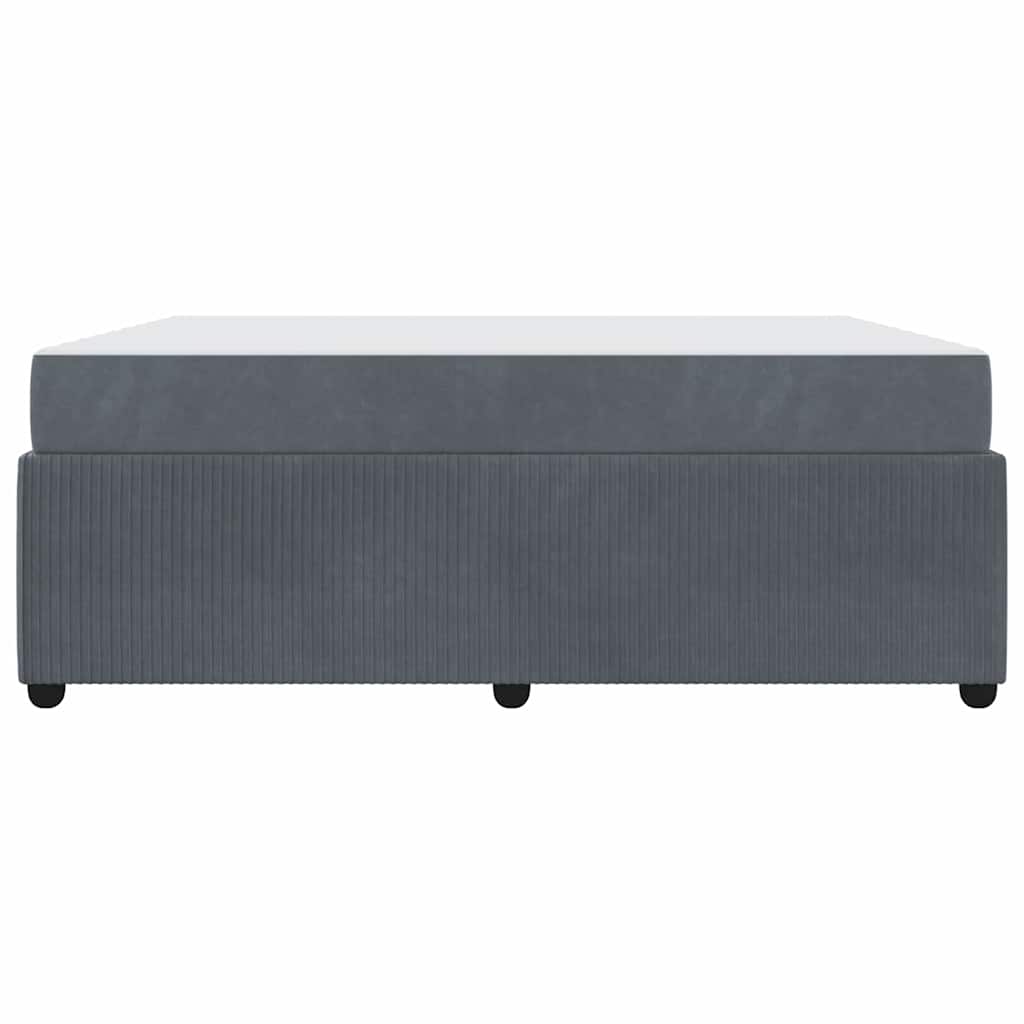 Cadre de lit avec matelas Gris foncé 180 x 200 cm tissu - XIOS